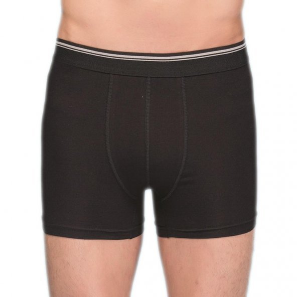 Berrak 1097 Erkek Likralı Boxer 3' LÜ SİYAH - L