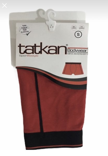 TATKAN ERKEK PENYE BOXER 3 ADET KIRMIZI - XXL
