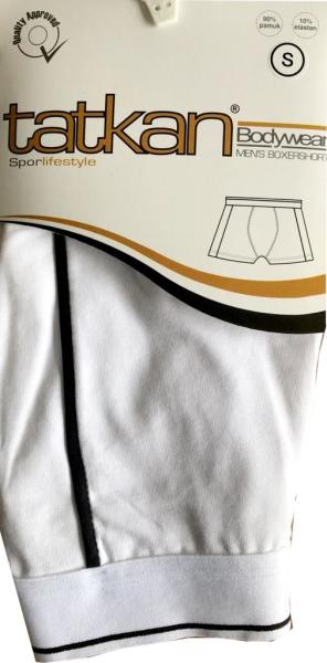 TATKAN ERKEK PENYE BOXER 3 ADET BEYAZ - L