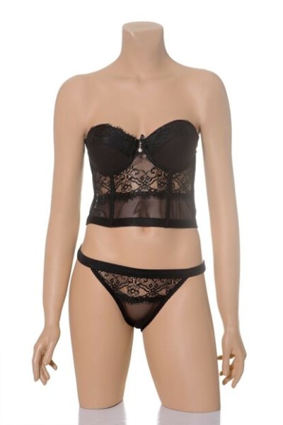 BÜŞRA 104 BÜSTİYER TAKIMI SİYAH - 85