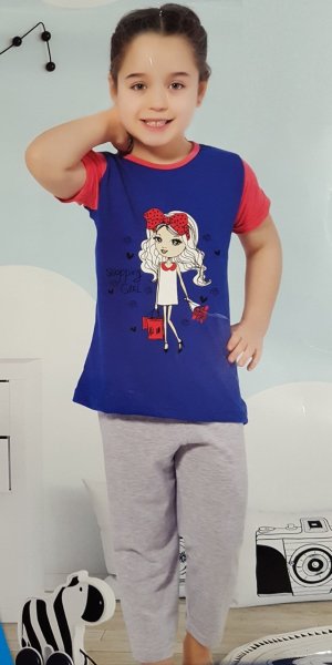 Özlem 891 Kız Çocuk Kısa Kol Pijama Takımı Larcivet - 4/5