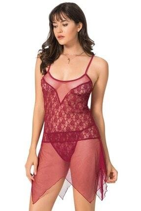 PRİMODA 4070 BAYAN GECELİK BORDO - M