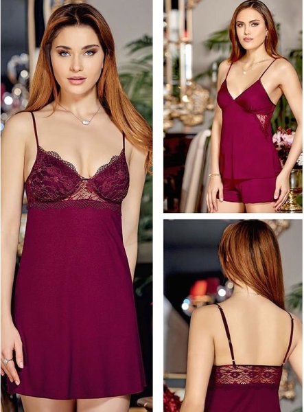 Jeremi 552 Penye Dantelli Kısa 6'lı Gelin Seti