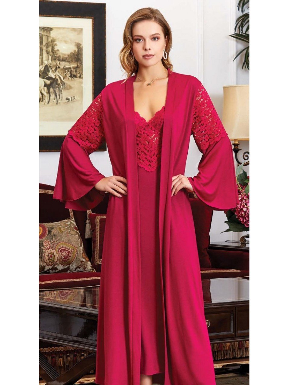 JEREMİ 855 BAYAN COTON 6 LI SET KIRMIZI - M