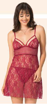 PRİMODA 4064 BAYAN GECELİK BORDO - XL