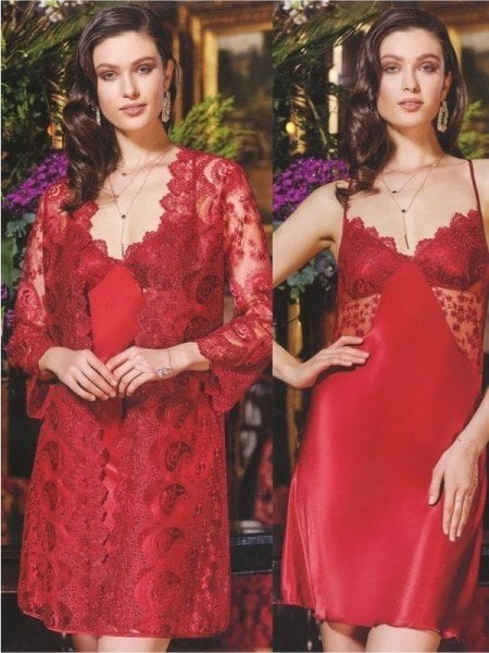 JEREMİ 613 BAYAN SATEN ALTILI SET