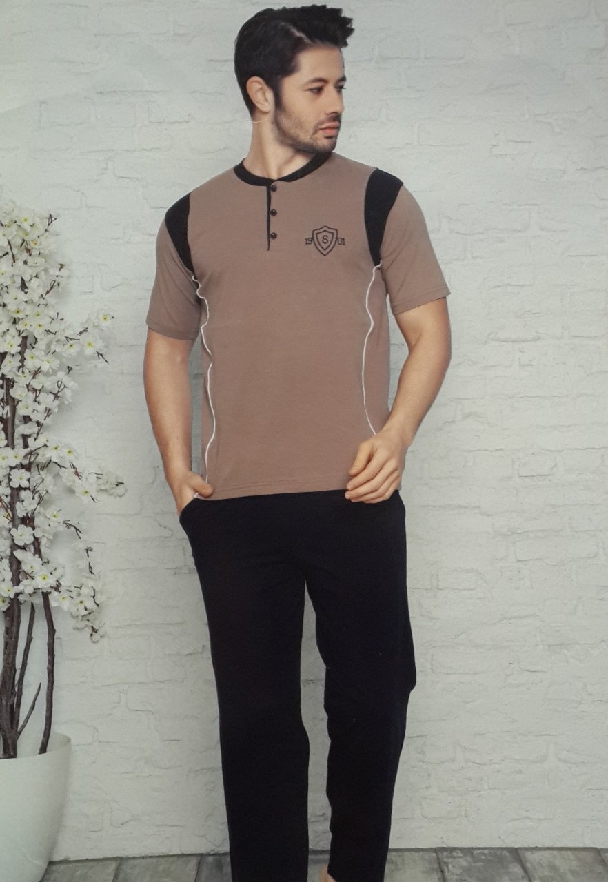 SUDE 017 ERKEK KISA KOL PİJAMA TAKIMI