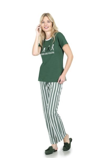 JİBER 3724 BAYAN KISA KOL PİJAMA TAKIMI