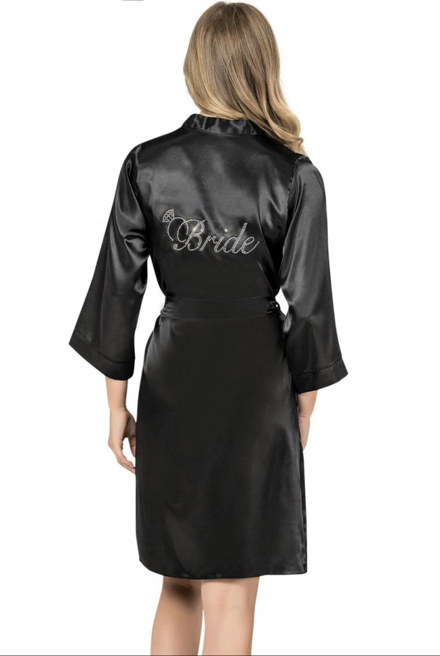 Ahu 7600 Brıde Bayan Sabahlık SİYAH - L