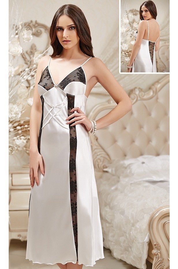 Jeremi 2534 Saten Gecelik Sabahlık 2'li Set S - KIRMIZI