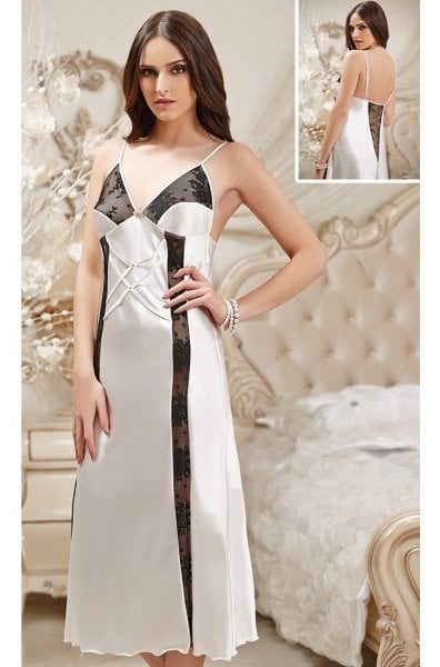 Jeremi 2534 Saten Gecelik Sabahlık 2'li Set S - KIRMIZI