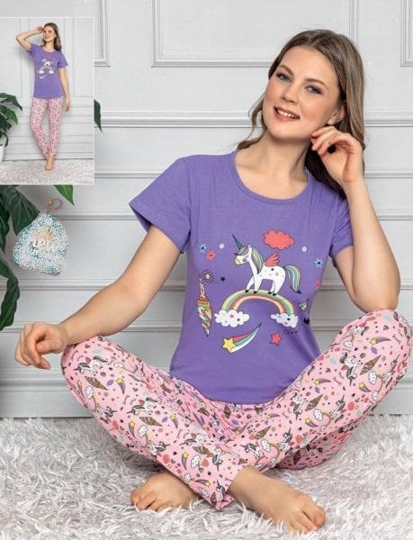 SUDE 2939 GENÇ BAYAN KISA KOL PJM TK MOR - M