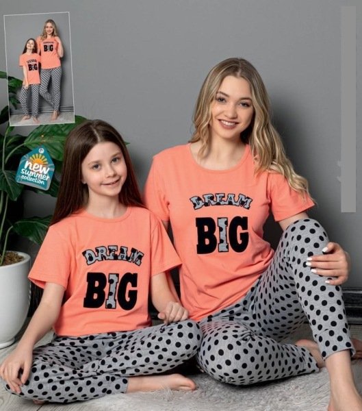 SUDE 2944 GENÇ BAYAN KISA KOL PİJAMA TAKIMI PEMBE - S
