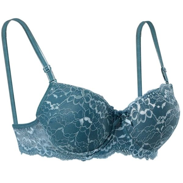 EBRU 1104 DANTELLİ TELLİ İÇİ BOŞ SÜTYEN Su Yeşil - 80
