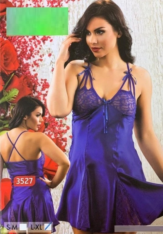 İntimo 3527 Fantazi Gecelik MAVİ - S/M