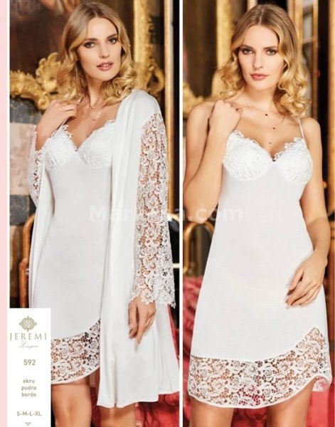 JEREMİ 592 PENYE DANTELLİ 6 LI SET KREM - M