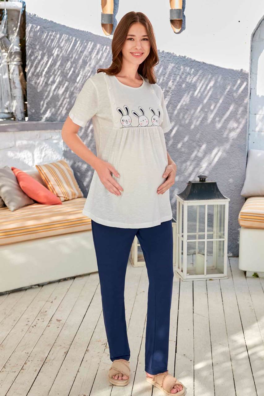 BERRAK 9065 BAYAN LAHOSA KISA KOL PİJAMA TAKIMI