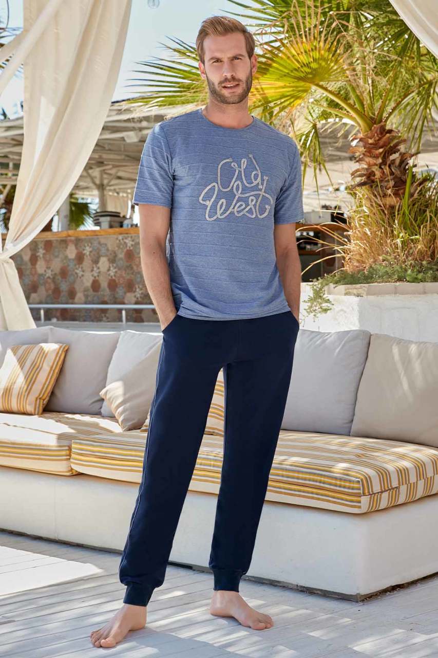 BERRAK 9074 ERKEK KISA KOL PİJAMA TAKIMI