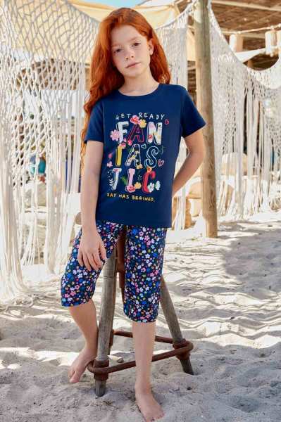 BERRAK 5598 KIZ ÇOCUK KAPRİ PİJAMA TAKIMI