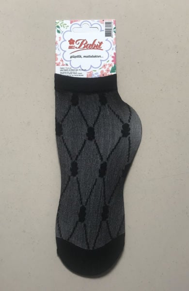 BABİT BAYAN 20 DENYE SİYAZ ÇİGİLİ SOKET 6' LI