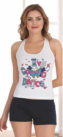 İntimo 6806 Bayan Şortlu Takım L-XL - BEYAZ