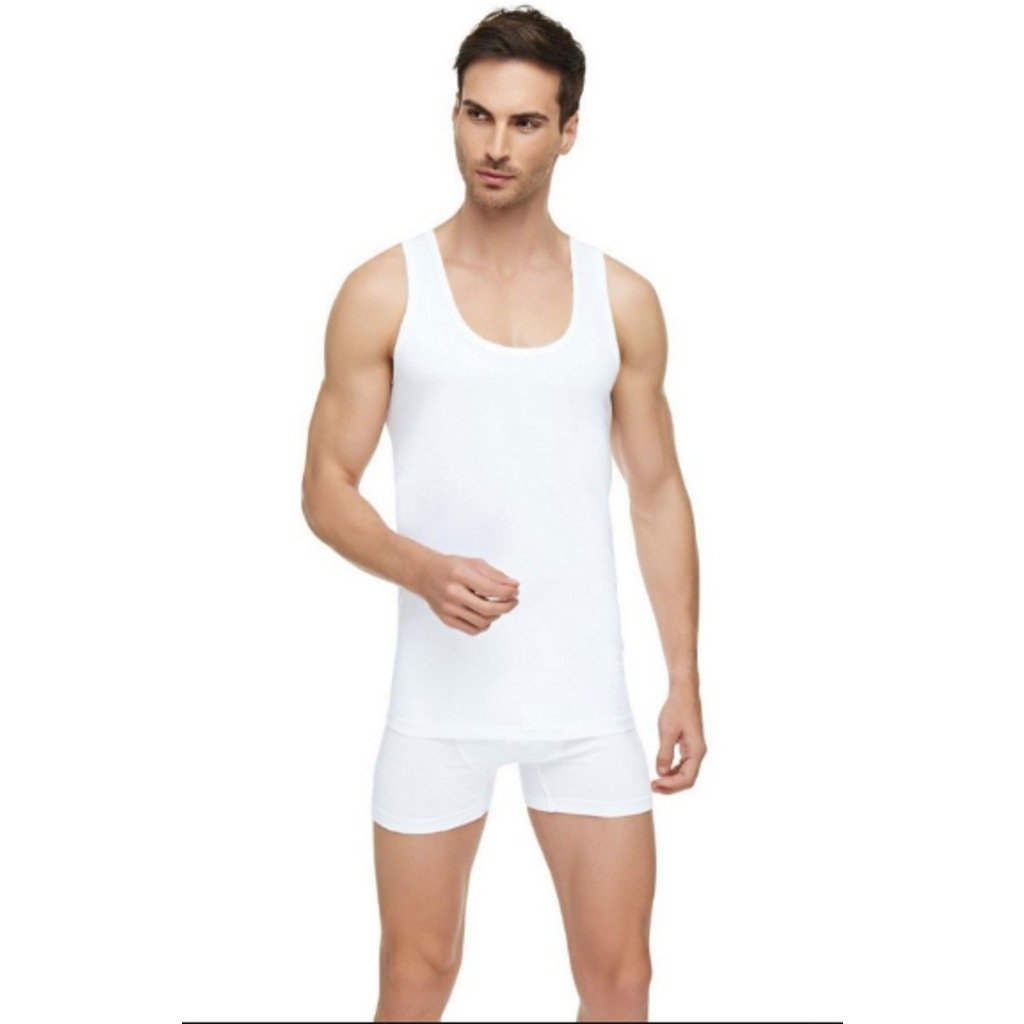 ELİT 1001 ERKEK PENYE ASKILI ATLET 3' LÜ BEYAZ - 5