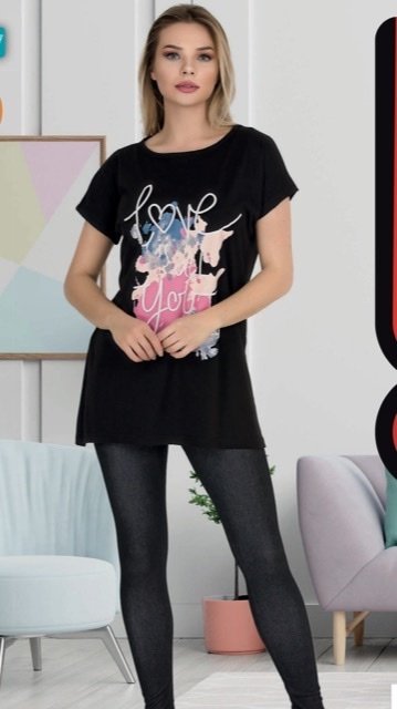 BERLAND 3345 BAYAN KISA KOL PİJAMA TAKIM