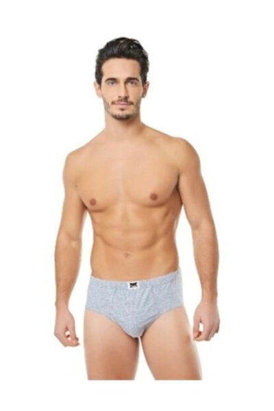 Tutku Erkek Penye Renkli Slip 6 Adet GRİ - 2