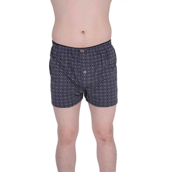 ELİT 1102 ERKEK DESENLİ BOXER FÜME - XXL