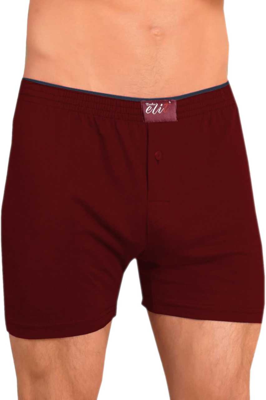 ELİT 1101 ERKEK DÜZ BOXER BORDO - XXL