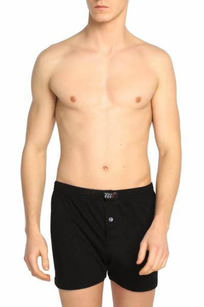 ELİT 1101 ERKEK DÜZ BOXER SİYAH - M