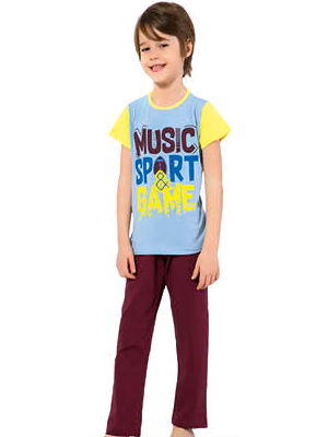 Donex 831 Erkek Çocuk Kısa Kol Pijama Takımı
