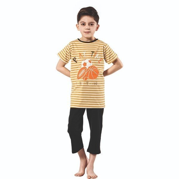 Donex 963 Erkek Çocuk Kısa Kol Kapri Pijama Takımı