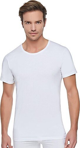 Tutku Erkek Penye Bisiklet Yaka Atlet 6' LI 4 - BEYAZ